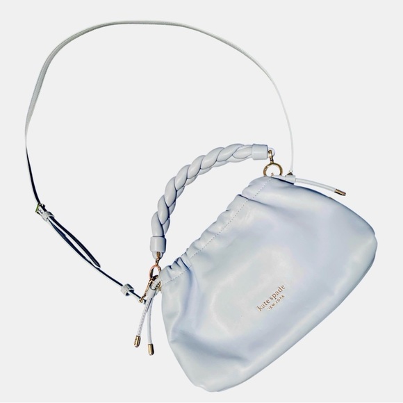 Kate Spade Retail $348 Blue Meringue Braided Strap Crossbody Leather Purse NWOT - Picture 10 of 10